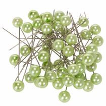 Article Épingles à tête perlée vert pomme Ø10mm 60mm – Lot de 50