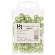 Article Épingles à tête perlée vert pomme Ø10mm 60mm – Lot de 50