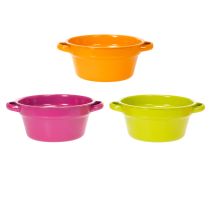 Article Pot de fleurs en métal, design original pour espaces de vie raffinés et décoration élégante, 17 cm, lot de 3