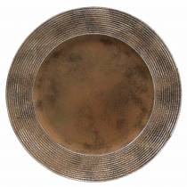 Assiette décorative en plastique effet rouille Ø33cm