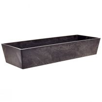 Article Jardinière rectangle en plastique gris anthracite – 37 cm pour décoration intérieure et extérieure