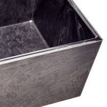 Article Jardinière rectangle en plastique gris anthracite – 37 cm pour décoration intérieure et extérieure