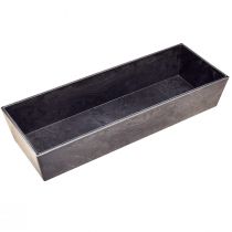 Article Jardinière rectangle en plastique gris anthracite – 37 cm pour décoration intérieure et extérieure