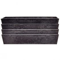 Article Jardinière rectangle en plastique gris anthracite – 37 cm pour décoration intérieure et extérieure