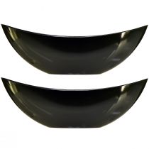 Article Bol bateau élégant en vert foncé - parfait pour planter - 39 cm 2pcs