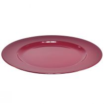 Article Assiettes polyvalentes en plastique rouge foncé – 28 cm, parfaites pour la décoration et l&#39;extérieur – 4 pièces
