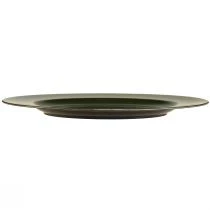 Article Assiette décorative en plastique vert foncé 28 cm