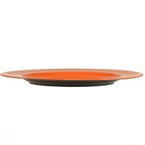 Article Assiettes en plastique orange – 28 cm – Idéales pour les fêtes et la décoration – Paquet de 4