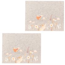 Article Sets de table en feutre avec motif floral – sets de table élégants pour une décoration de table naturelle 45x35cm 2 pièces