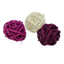 Assortiment de boules de rotin erica 3 cm 72 p.