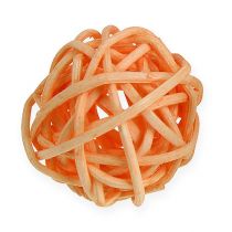 Article Balle en rotin orange, abricot, blanchi (72 p.)