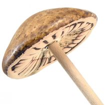 Article Champignons rustiques en céramique sur bâton - décoration d&#39;automne atmosphérique 4 cm 6 pcs