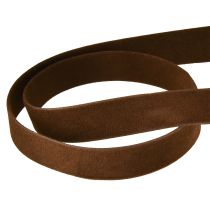 Article Ruban décoratif en velours marron 15 mm 7 m