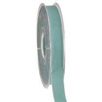 Article Ruban de velours bleu clair, ruban décoratif, ruban cadeau bleu 15 mm, 7 m