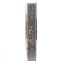 Article Ruban de velours avec ruban décoratif pailleté velours gris argent 20mm 10m