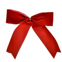 Article Noeud en velours rouge Noeud de Noël de 5,5 cm de large adapté à une utilisation en extérieur 18×18cm 2pcs