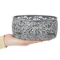 Article Bol décoratif en métal, motif gris et blanc, Ø 16/19,5/23,5 cm, lot de 3