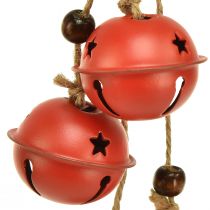 Article Suspendus de Noël avec Clochettes Rouges 28 cm - Lot de 2
