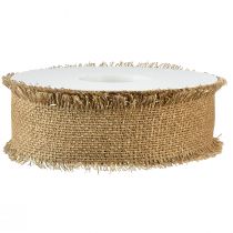 Article Ruban décoratif franges marron doré L40mm L15m