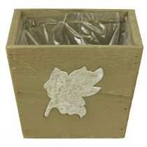 Article Jardinière en bois shabby chic boîte en bois vert 11×14,5×14cm