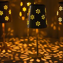Article Lampe solaire de table à motif floral pour éclairer un balcon, une terrasse ou un jardin, 28 cm