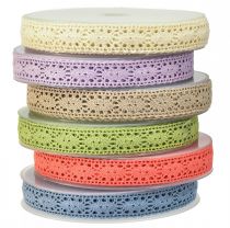 Article Ruban dentelle bijoux ruban diverses couleurs W18mm L20m