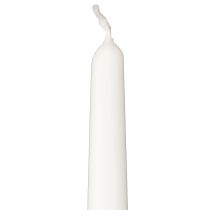 Article Bougies blanches effilées 250x23 mm - Lot de 12