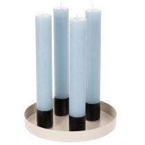 Article Lot de 4 bougeoirs magnétiques noirs mats en métal, 4 cm