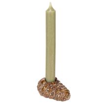 Article Chandeliers porte-bougies en céramique design pomme de pin 8 cm lot de 3