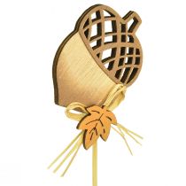 Article Bouchon de fleur glands en bois décoration automne 7x10cm 12 pcs