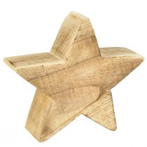 Article Étoile décorative rustique en bois de paulownia - aspect bois naturel, 25x8 cm - décoration d&#39;intérieur polyvalente