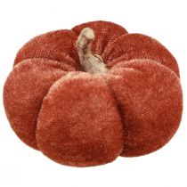 Article Tissu Citrouilles Décoration Citrouille Jaune Marron Velouté Ø7cm 9 pcs