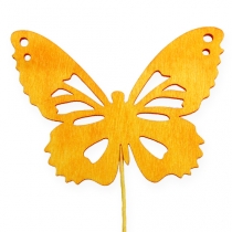 Article Papillons déco sur fil 3 couleurs 8cm 18P
