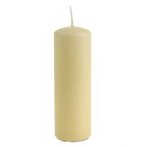 Article Bougies piliers bougies crème H145mm Ø50mm crème 12pcs