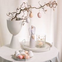 Article Plateau avec poignées pratiques pour des idées de décoration variées avec des fleurs et des matériaux naturels, 30 cm