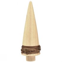 Article Décoration de table sapin de Noël en bois naturel Noël H18cm 2 pcs