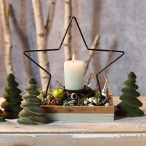Article Décoration de table pour sapin de Noël sapins floqués vert 16,5 cm 4 pièces