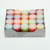 Article Bougies chauffe-plat colorées Ø38mm 40pcs