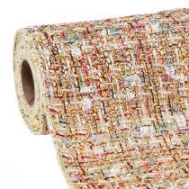 Article Chemin de table beige coloré paillettes vintage rétro L19cm L1,5m
