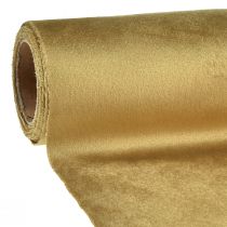Article Ruban de table chemin de table en velours tissu décoratif marron doré 28 × 270 cm pour la décoration de table
