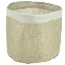 Article Jardinière Panier en Tissu de Jute Naturel Utensilo Ø28cm H25cm 3pcs
