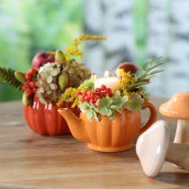 Article Pot de fleurs en céramique orange assorti 15×9×6,5 cm 2 pièces