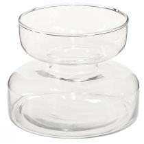 Article Vase bulbeux en verre Rikkie transparent Ø13cm H10cm 2pcs