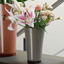 Article Vase « Fizzy » Ø16cm H27cm gris platine 1 pc