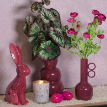 Article Vase moderne et artistique à long col et anses rondes, idéal pour les intérieurs élégants, 24 cm