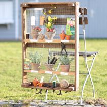 Article Boîte en bois vintage avec grillage, style campagnard, 75×50×14cm