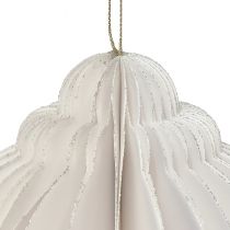 Article Boule nid d&#39;abeille Boule de Noël papier blanc FSC Ø15cm H20cm