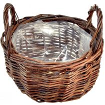 Article Ensemble polyvalent de paniers ronds en osier avec poignées - 3 tailles (30 cm, 26 cm, 20 cm) - Parfait pour le rangement et la décoration de la maison - Lot de 3