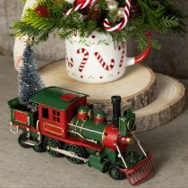 Article Train de Noël avec locomotive en sapin vert de Noël 20cm