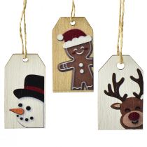 Article Étiquettes de Noël étiquettes cadeaux Noël 6cm 6pcs